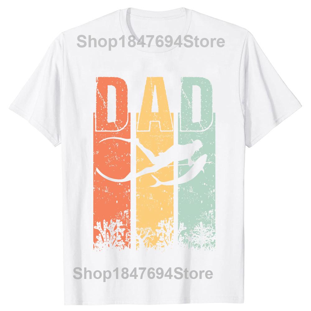 Spearfishing T Shirt Retro Vintage Tee Tops Round Neck Short-Sleeve Fashion Scuba Diving Tshirt Clothing Casual Basic T-shirts Unisex