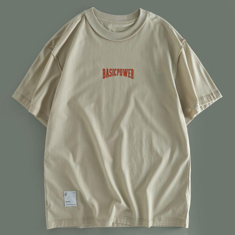 Foreign Trade Overplus Order Cut the Tag off Summer Men's Letter Short sleeve T-shirt Cotton Fashion Brand Export Men's Half Sleeve T-shirt Top