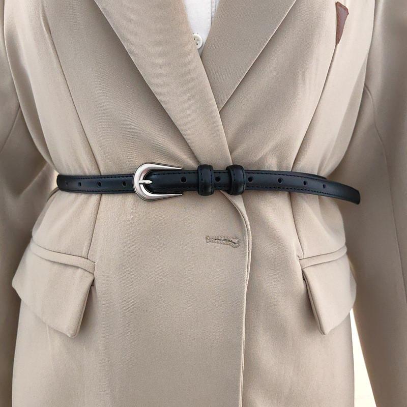 Женский минималистичный пояс на талию с металлической пряжкой, ремень для платья или костюма, корректирующее белье