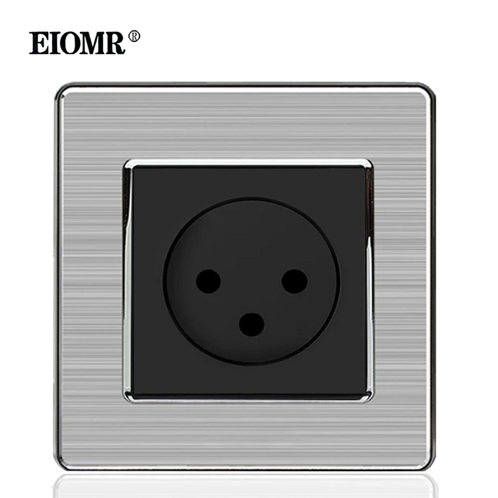 Розетка стандартная для Израиля EIOMR, Размер 86мм*86мм Белый Черный Настенная розетка, AC 100~250V 16A 3-контактная розетка для Израиля для дома и офиса