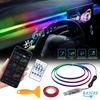 Car Ambient Lights Universal LED Symphony RGB Atmosphere Lamp 64 Colors Acrylic Strip APP Control Remote for Tesla Model 3 Y S X