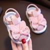 Girls' Sandals for Summer, Children's Baby, Soft Soled, Anti Slip, Outer Wearing, Toe Shoes, Baby Buckle, Walking Shoes