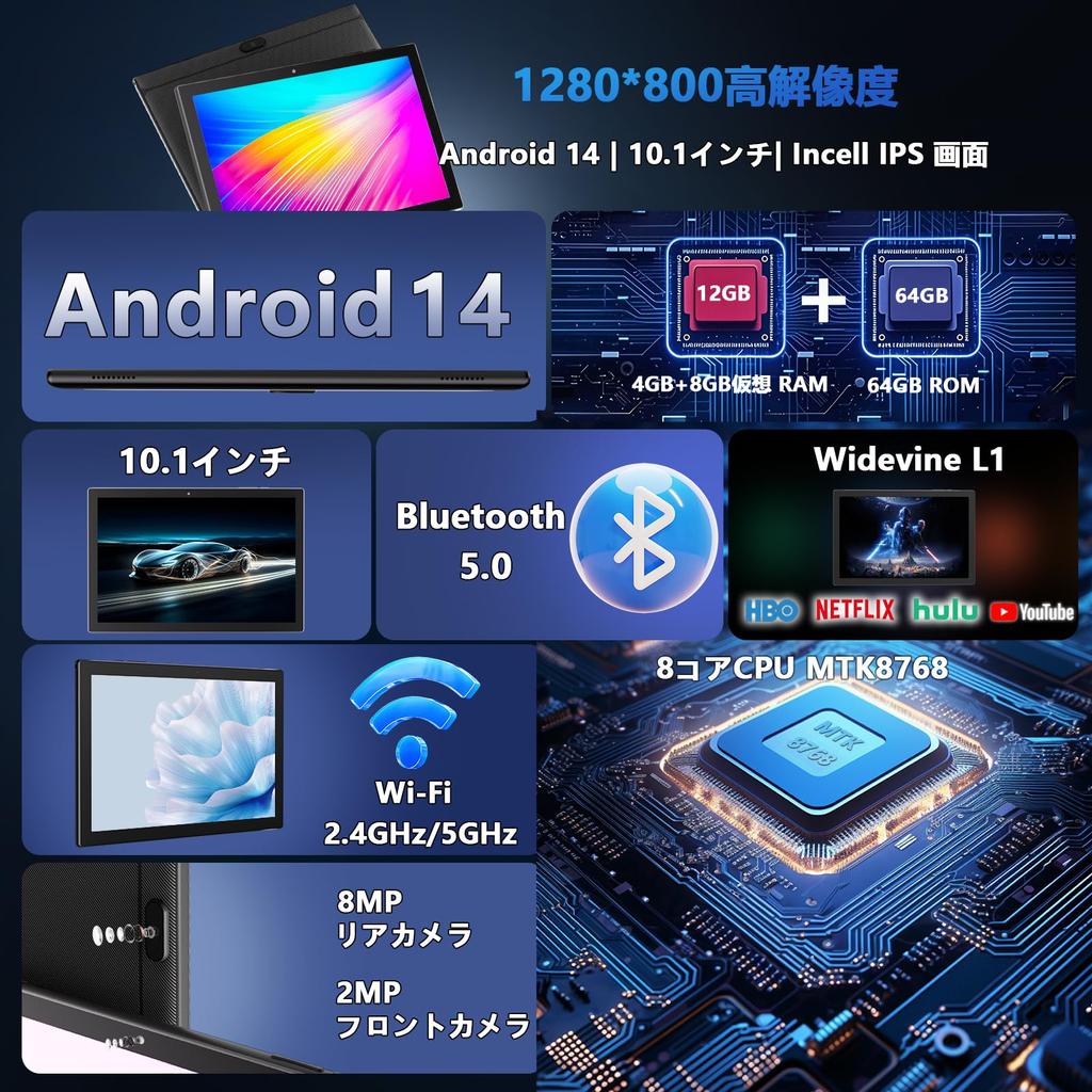 COOPERS YQ11M 2025 Android 14 MTK8768 12 ГБ 6000 мАч Распознавание лица GMS In-cell IPS Беспроводной и Руководство пользователя Черный Планшет, 10,1-дюймовый, Модель Wi-Fi, 2,3 ГГц