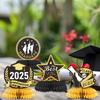 Congrats Grad Graduation Honeycomb Ornament Black Gold Blue GRAD Theme Decor  Classmates