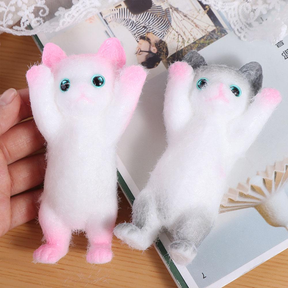 Животное Кот Кукла Игрушка для сжимания Медленно восстанавливающаяся Кот Игрушка-непоседа Милые Имитационные Игрушки-мялки для кошек Офис