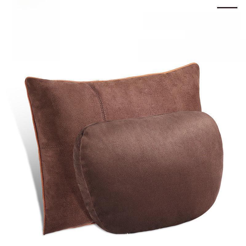 Подголовник для автомобиля, подушка для шеи, поддержка талии, замшевая подушка на спинку сиденья для Mercedes-Benz S-класса, универсальная подушка для автомобиля.