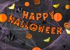 Zestaw Na Halloween  Balony Baner Kurtyna  1 Kpl.