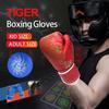 Boxing Gloves Professional Tiger Breathable PU Leather Flame Gloves Sanda Box Muay Thai Gloves Muay Thai Boxing Gloves