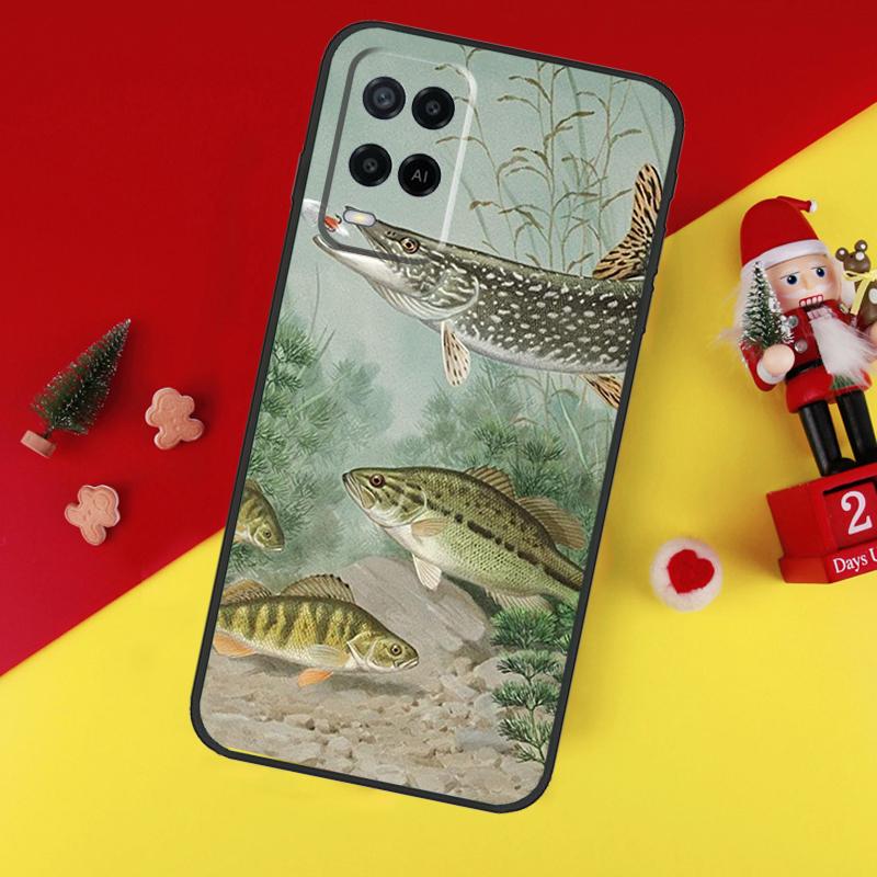 Fishing Gear Fish Case For Oppo A80 A60 A40 A15 A16 A17 A57 A94 A74 A54 A76 A96 A18 A38 A58 A78 A98 A6 A5 Pro