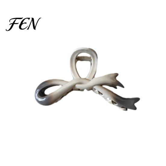 Shark Hair Clip Back Head Claw, Widened Lengthened Anti-Slip Teeth Clip, Bowknot Women Accessory Design Shower Claw for Thick Long Strong Hold