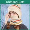 Knitted Winter Hat With Face Mask And Ear Cover For Women And Cycling