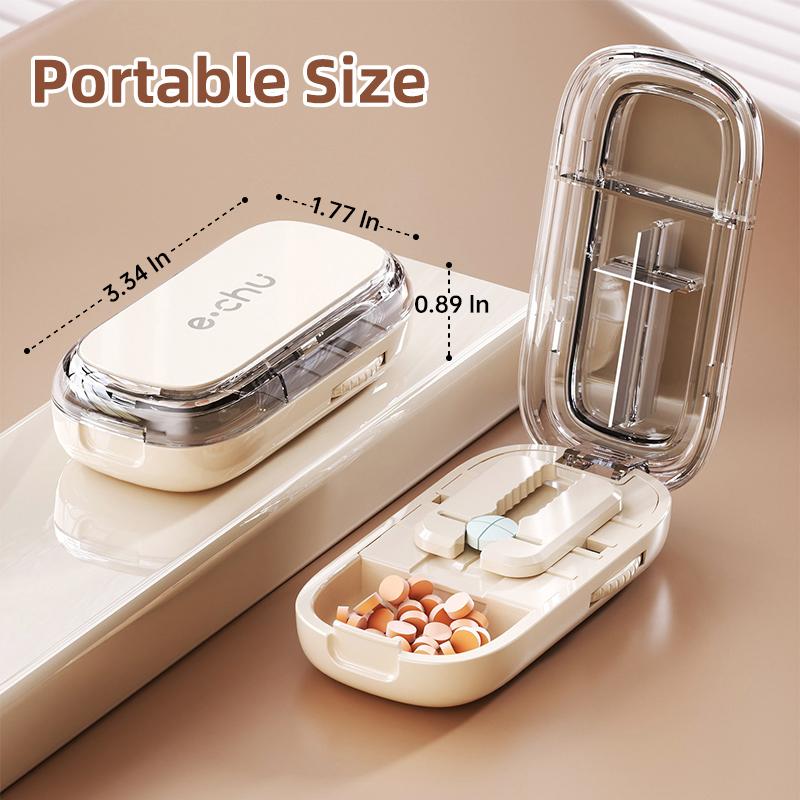 Кейс для таблеток для здоровья Четверть таблетки Резак Коробка для хранения Портативный Таблетки Лекарство Пыленепроницаемый Разделитель для маленьких таблеток и больших