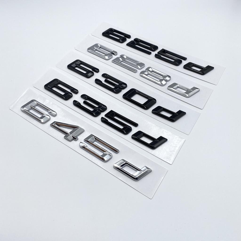 3D Chrome Black 620d 625d 628d 630d 635d 640d 645d 650d ABS Letters Car Trunk Badge Emblem Sticker for BMW 6 Series F06 F12 OT4