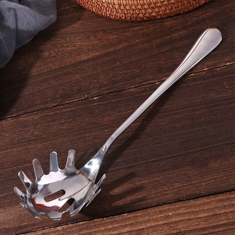 Long Handle Pasta Scoop Stainless Steel Vermicelli Spoon Colander Noodle Strainer Kitchen