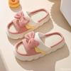Fashion Linen Slippers Women Indoor Slippers Comzy Anti-Slip House Cotton Shoes  Cute Bowknot Flat Slipper Couples Slides Spring Summer