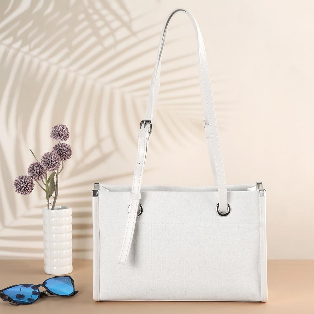 Olivia Pop OP_M2248 Shoulder Bag White Synthetic Leather