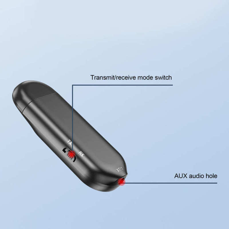 Аудиоадаптер ЖК-дисплей Bluetooth 5.0 Прием и передача вызовов 2 в 1 Hands Free