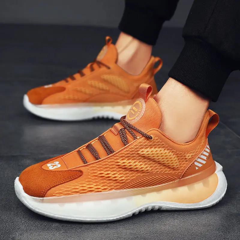 Fashion Korean Style Fashion Thick Sole Sneakers Men 2025 New Mesh Breathable Comfort Running Casual Shoes for Men Zapatillas De Deporte