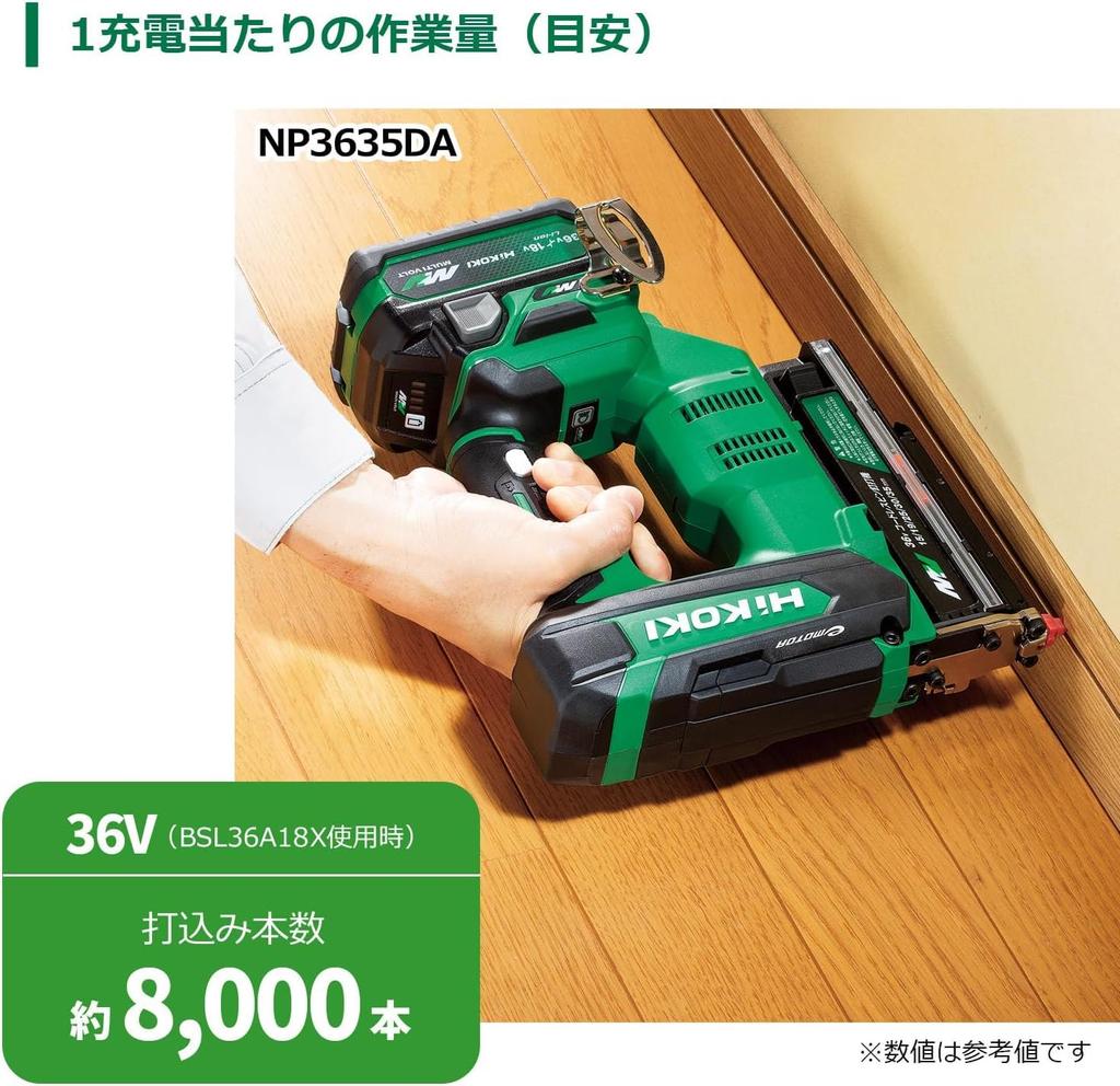 HiKOKI NP3635DA 36V аккумуляторная батарея и зарядное устройство продаются в комплекте с чехлом (ННК) Многовольтовый гвоздезабиватель, отдельно,