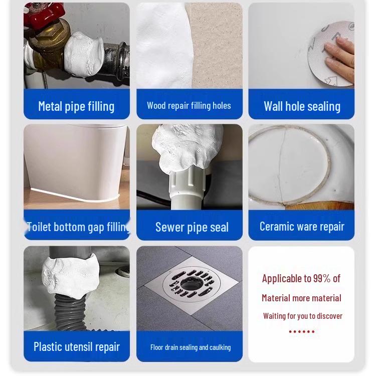 Водостойкий Быстросохнущий Клей-Наполнитель из Пластичной Стали для Ремонта Керамики и Железа