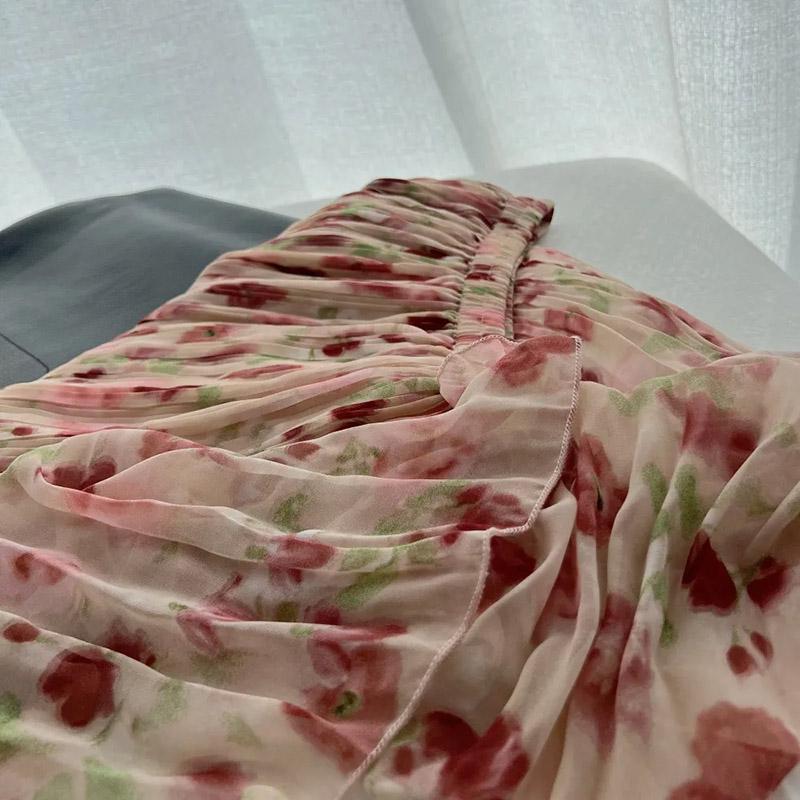 Юбка до половины тела, женская летняя повседневная универсальная эластичная женская юбка, свободная удобная плиссированная юбка большого размера