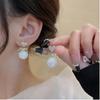 Love Bow and Pearl Stud Korean Earrings