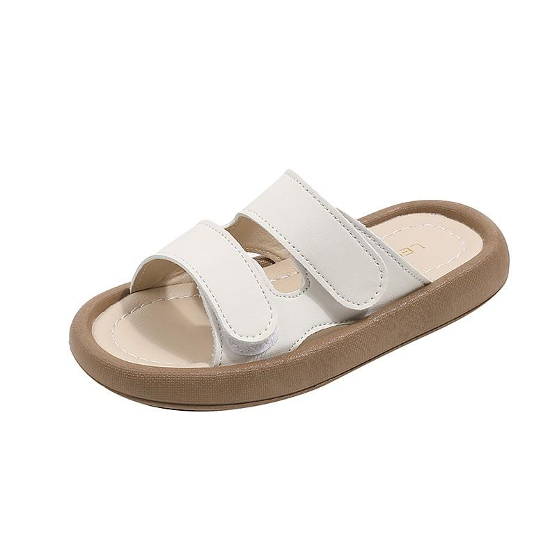 Детские тапочки, простая детская летняя пляжная обувь для мальчиков и девочек, повседневные домашние тапочки с открытым носком, мягкая подошва, 2024 г., новинка