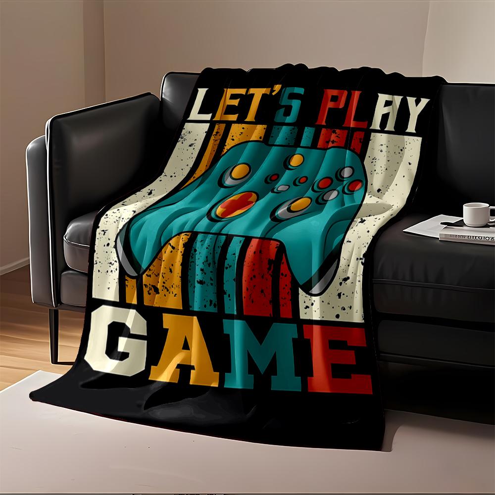 "Retro Gaming Controller Design Blanket" Flannel blanket for bedroom, living room, sofa, and nap sofas.