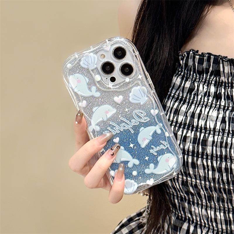 Чехол Zhitai для iPhone 12 Pro/13/14/15 Pro Max с кремовым узором и браслетом, стиль Ins