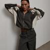 Женский Повседневный Спортивный Костюм Color Block из 2 Предметов Куртка Брюки Streetwear