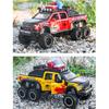1/28 Scale Ford Raptor F150 6X6 Pickup Truck Diecast Car Model Toy, Pull Back Toy Vehicle with Sound and Light for Kids Toddler Gift Collection