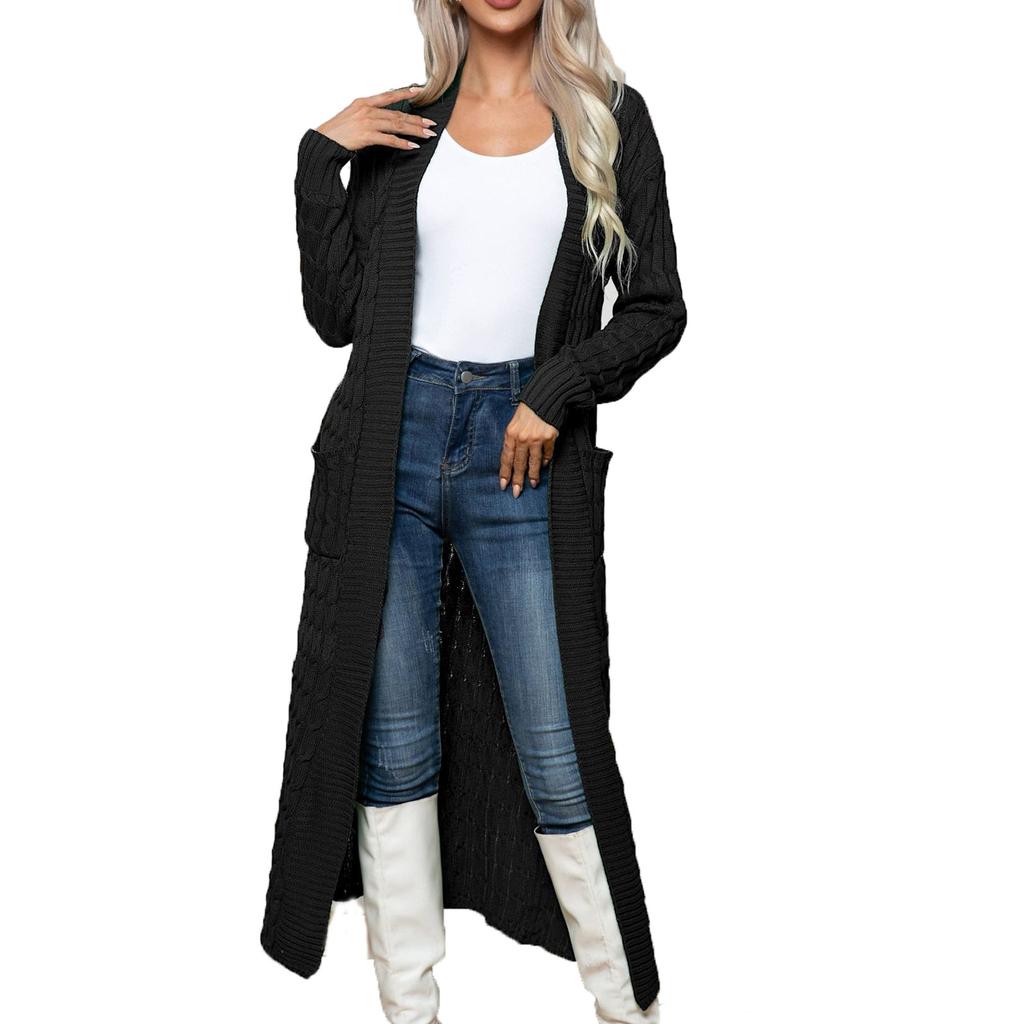 Женский повседневный модный удобный кардиган с длинным рукавом, уличный тренд, вязаный свитер