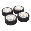 4Pcs 1 10 RC Car Tire Plastic Rim Rubber RC Car Wheel Tyre Replacement for TAMIYA TT01 TT02 XV01 White