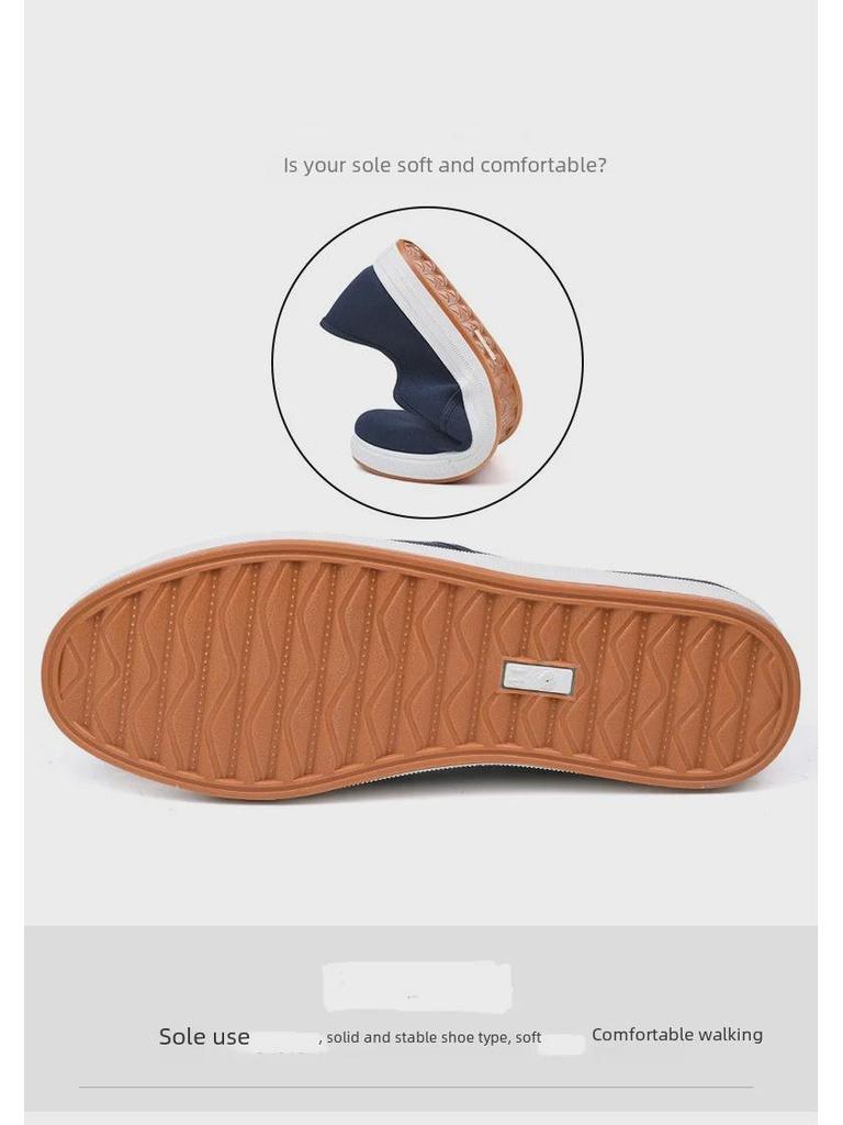 Мужские низкие парусиновые туфли - повседневный стиль осени 2023 года в стиле старого Пекина