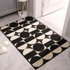 Inyahome Black and White Doormat Entrance Door Mats Indoor Outdoor Oversized Rug Entryway Mats for Inside Outside House Doormat
