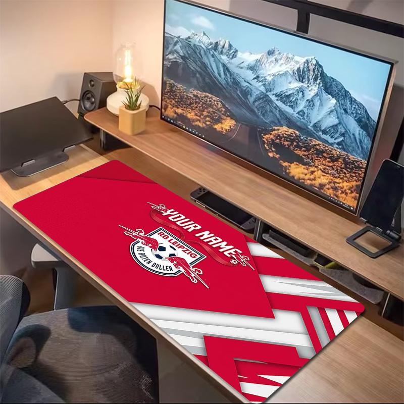 Custom Name RB Leipzig Print Cushion Non-slip Laptop Tablet Big Mousepad XXL Mat Mini PC Playmat With Lock edge