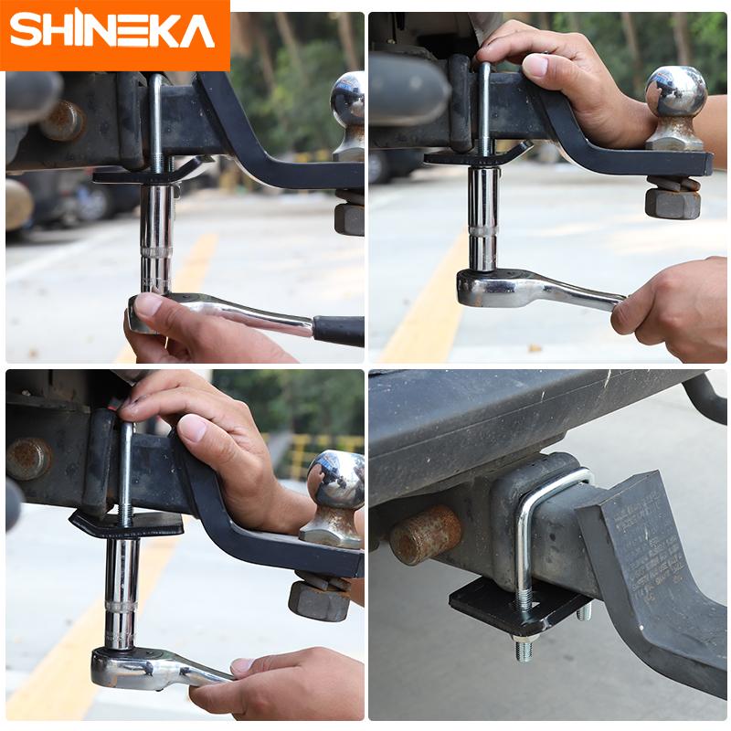 Натяжитель сцепного устройства SHINEKA для Ford F150 2009+, автомобильный U-образный болт, сверхмощный стабилизатор с защитой от погремушки, блокировка, буксировка