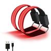 2 шт. светодиодный браслет, перезаряжаемый через USB, светоотражающая лента, регулируемые светящиеся нарукавники для безопасности, для бега, велоспорта, спорта на открытом воздухе