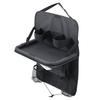 SEIWA Car Rear Seat Soft Seatback Tray Wide Fabric Rear Tray with Storage Tissue Drink and Can Be Used As a Seatback Pocket Even When Closed Table,