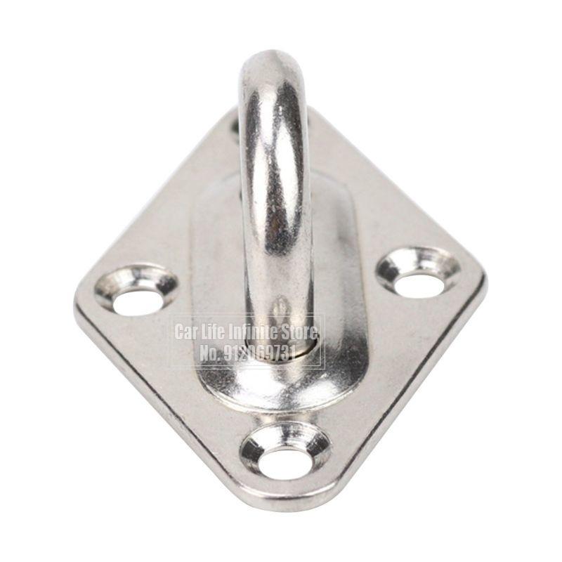 304/316 Stainless Steel Ceiling Wall Mount Hook Heavy Duty Anchor Eye Plate For Boat Yoga Swing Hammocks 5/6/8/10mm Full welding