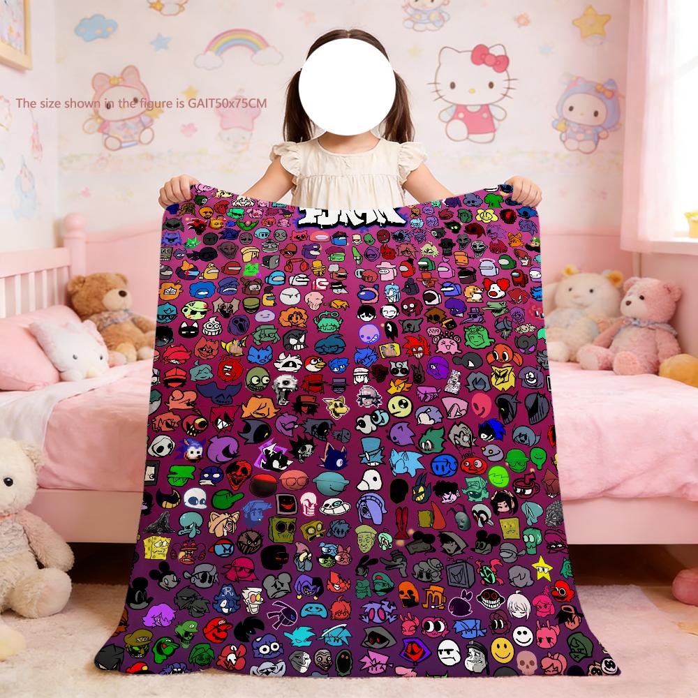 Плед для Funkin Мягкий плед FNF для пикника Ночь Пятница Кровать Прохладный Диван Игра Дом Спальня Уютный Теплый Комфортный