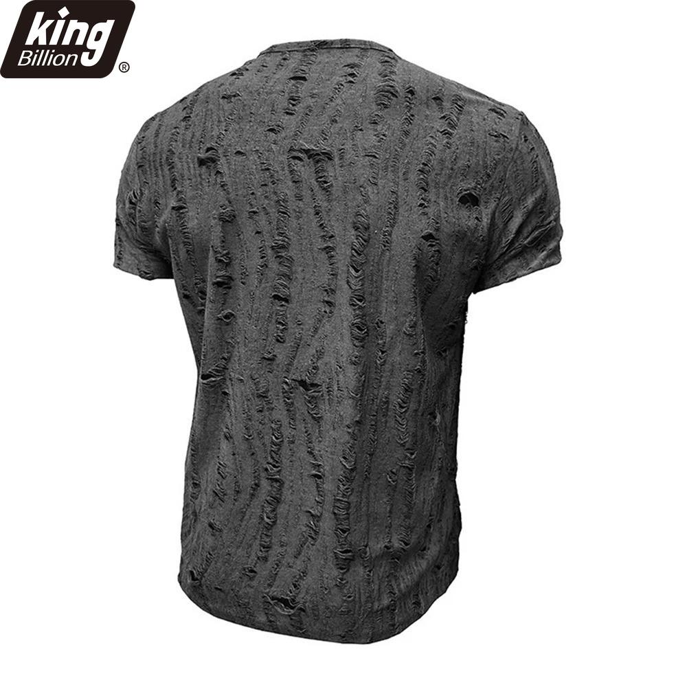 Мужская футболка с коротким рукавом, рваная, ретро, мужская мода, рубашка-henley, мужские повседневные модные топы, приталенный крой