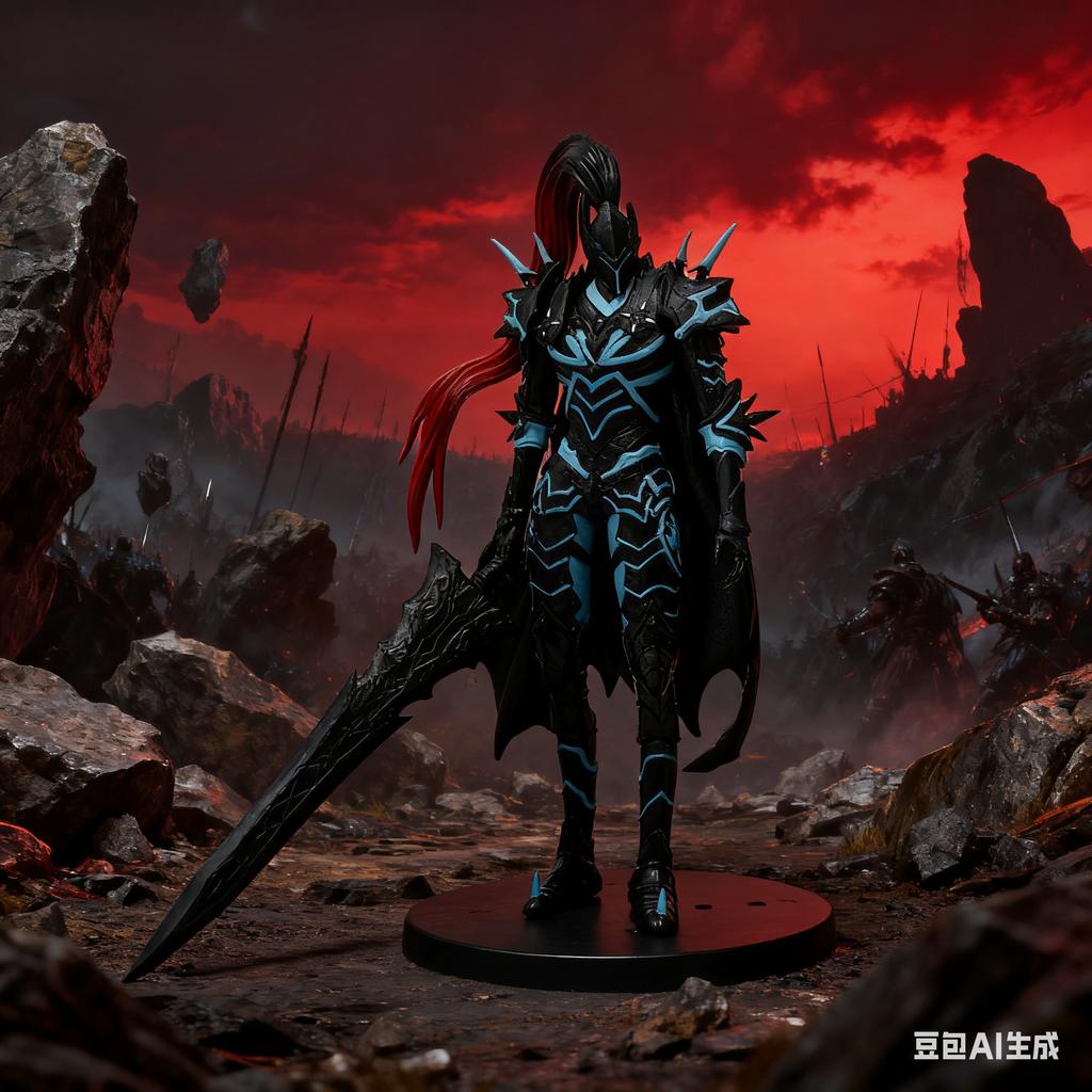 I will upgrade the Knight Commander Yagerit's Bloody Shadow Legion figurine model desktop ornament alone