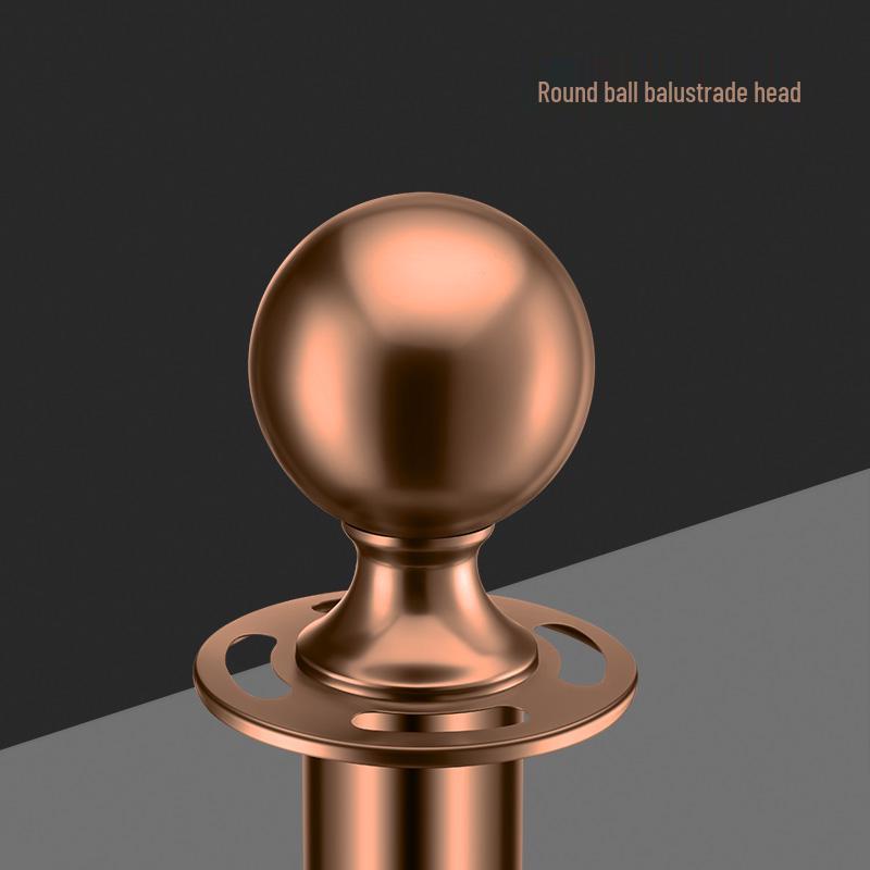 Rose Gold Matte Concierge Welcome Stanchion – Stainless Steel Event Barrier Lanyard