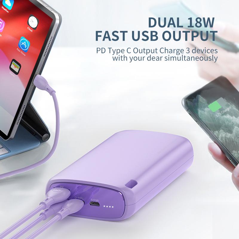 Power Bank Kuulaa 20000мАч со светодиодным индикатором заряда
