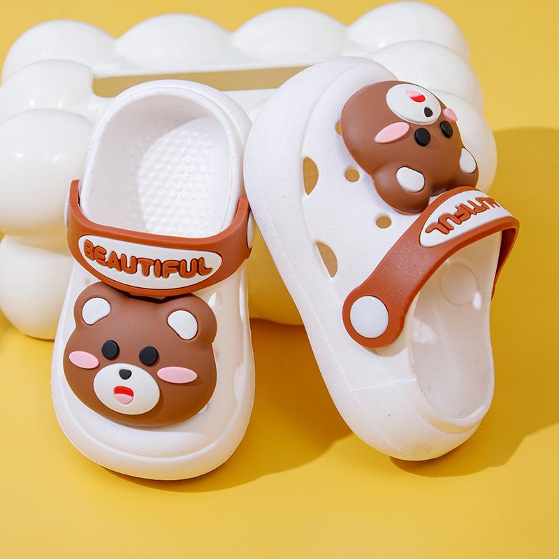 Cute Summer Kids Clogs Soft Sole Non Slip Enclosed Toe Sandals For Boys Girls Indoor Outdoor Baby Slippers