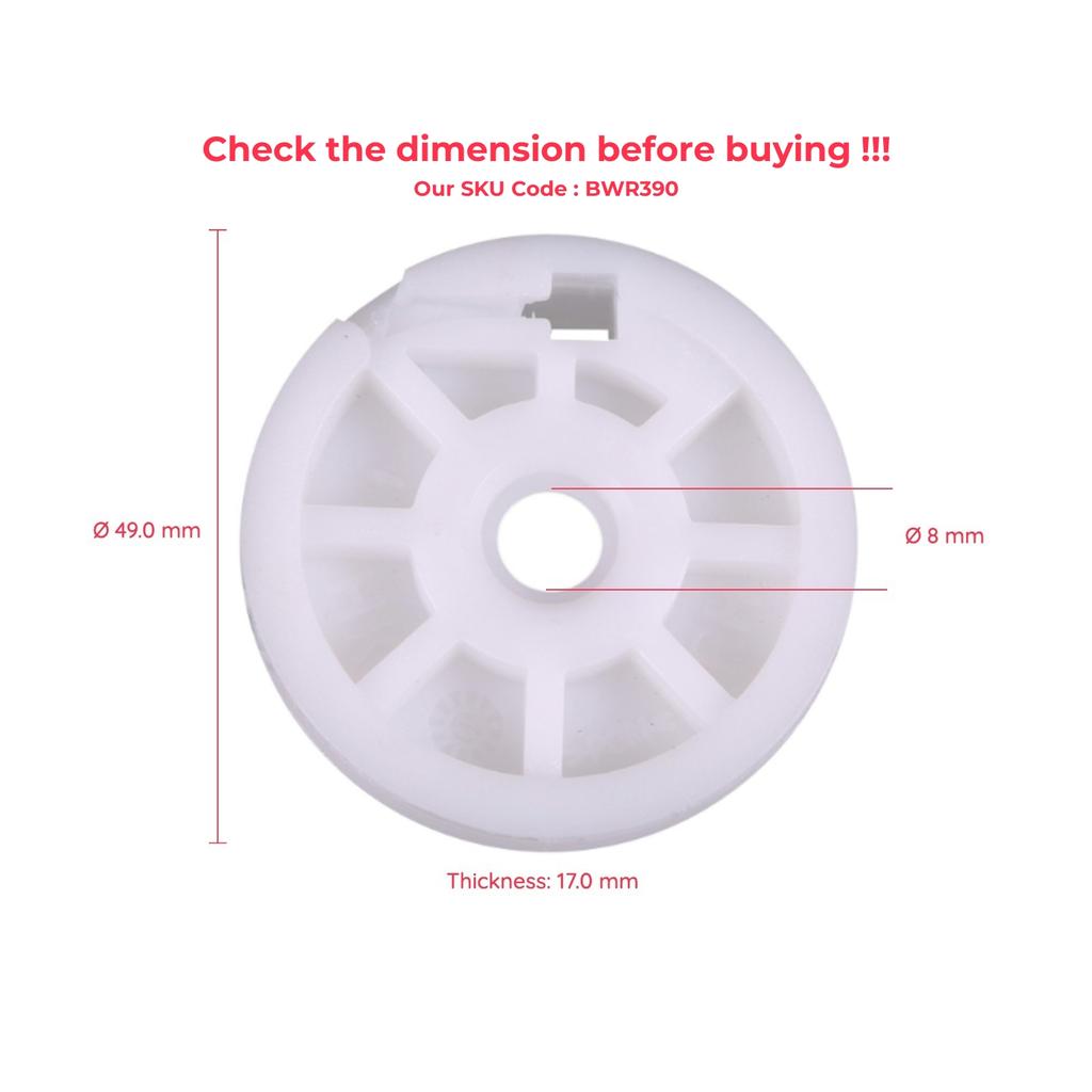 ESC Auto Parts EWR390 Электрический стеклоподъемник, шкив, передняя или задняя левая дверь 51892561 для Fiat Linea