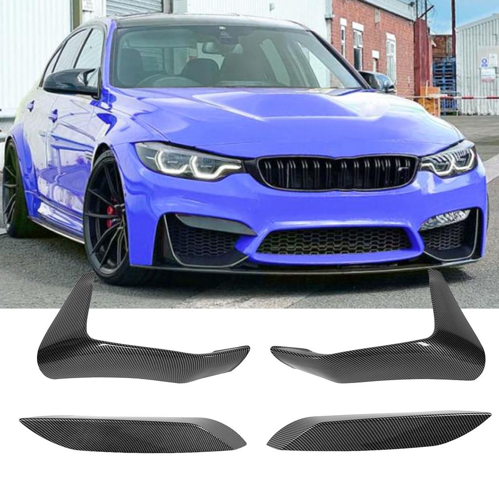 4Pcs Front Bumper Grille Fog Light Spoiler Set ABS Improve Sporty Appearance Front Bumper Splitter for F80 F82 F8 4