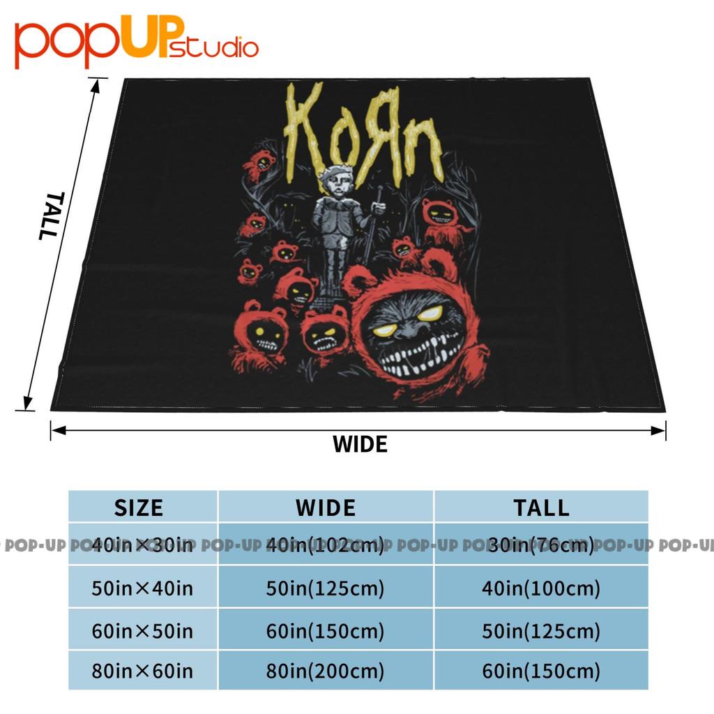 Плед-одеяло Korn Band Ультрамягкий Зимнее Покрытие для Дивана Покрывала для Кровати