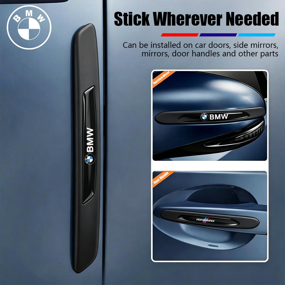 4Pcs Rubber Anti Collision Strip Car Door Rearview Mirror Protector Stickers For BMW G80 G06 G07 G42 G14 G15 G16 F82 F20 F21 F83